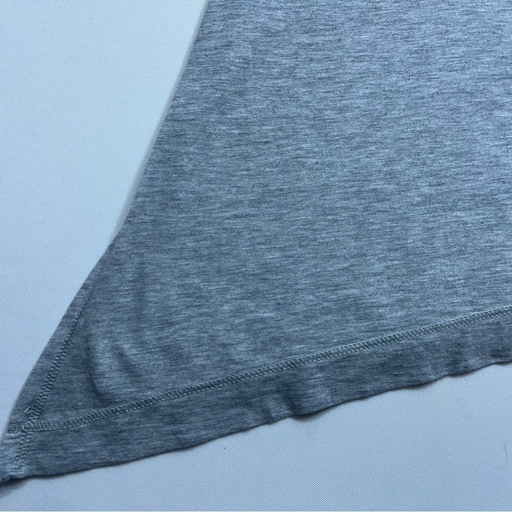Lululemon Top Womens 6 To The Point Shirt Heathered Gray Asymmetrical Cotton - Picture 8 of 15